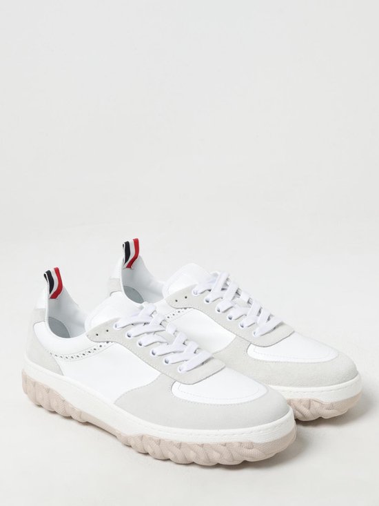 Brogued Leather Suede LowTop Sneakers - White | bol
