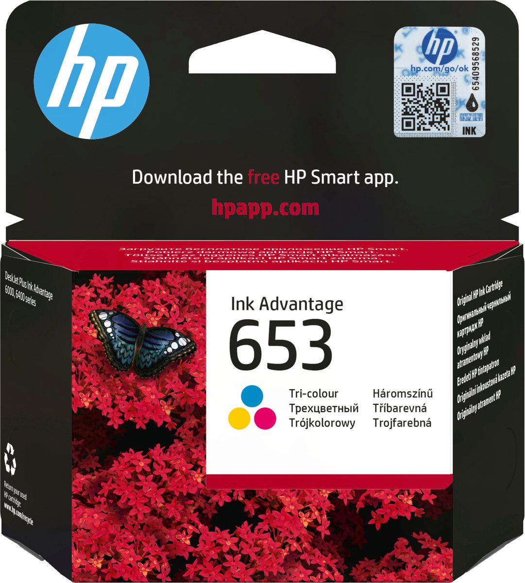 HP 653 1 stuk(s) Origineel Normaal rendement Cyaan;Magenta;Geel
