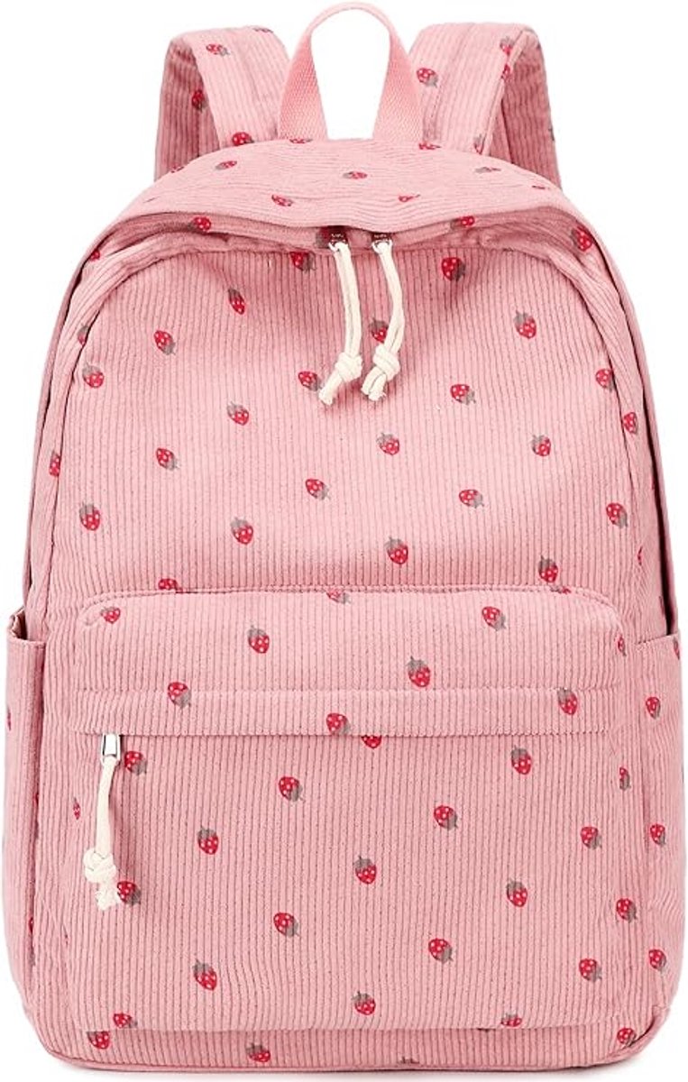 Tienerrugzak Meisjes Schoolrugzak Grote Schooltas Basisschool Middelbare School Trekkoord Lichtgewicht Laptoptas Meisjes Dames Casual Reisrugzak Roze