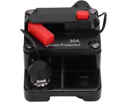 Stroomonderbreker, Auto Reset Zekeringhouder, Koper Waterdichte Automatische Schakelaar Rood Dc12‑42v, Met Waterdichte Beschermende Plastic Kap(30A )