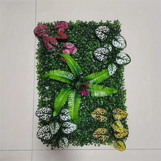 Foto: 1pc gesimuleerde plant muur decoratie kunstmatige bladeren tuin hek screening privacy hedging muur tuin binnenplaats hek decoratie 40cm 60cm