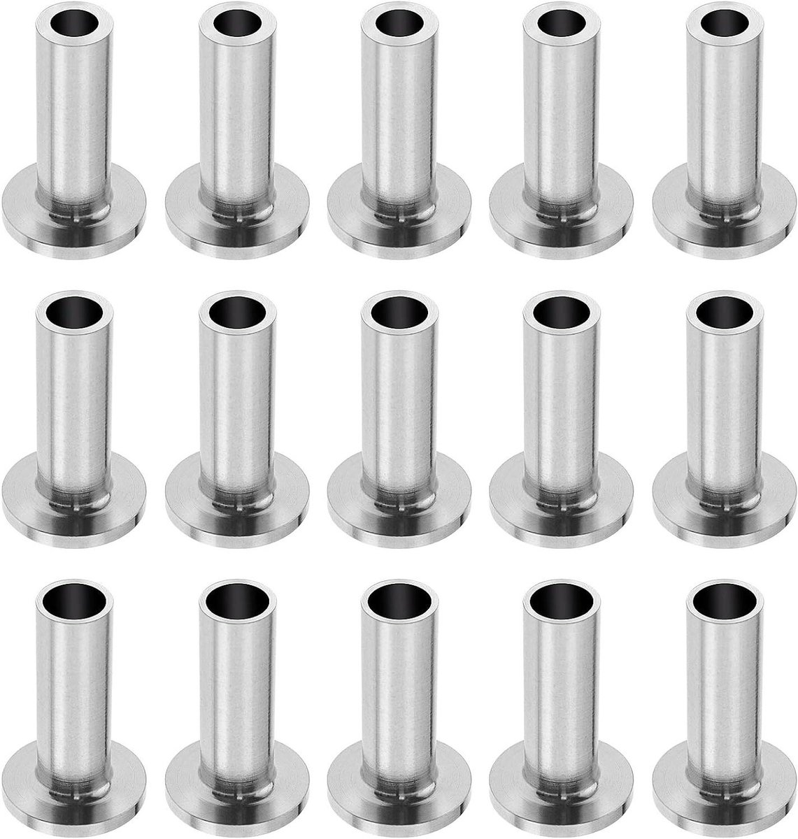 Allecto Plus - 24 stuks Kabel Railing Bescherming Mouwen - 1/8 5/32 3/16 Inch - 316 RVS - Zilver - Duurzame Beschermende Mouwen - Montage Accessoires