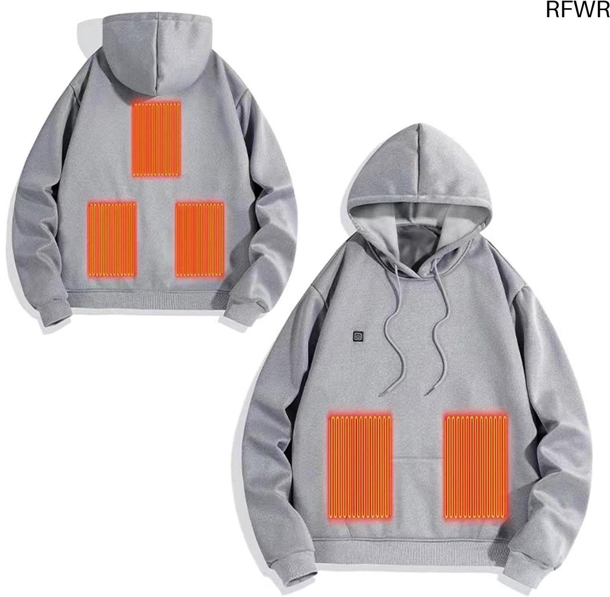 RFWR® Verwarmd sweatshirt en hoodie voor dames en heren - ideale buitenjas