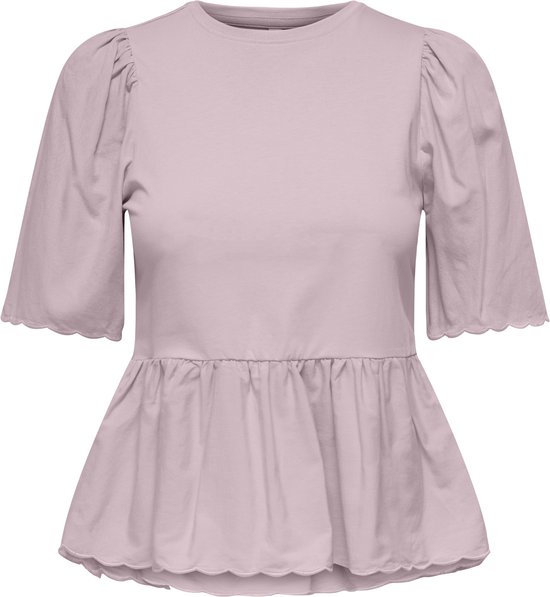 Only Veronika Life SS Mix Peplum Shirt Dames - Maat L