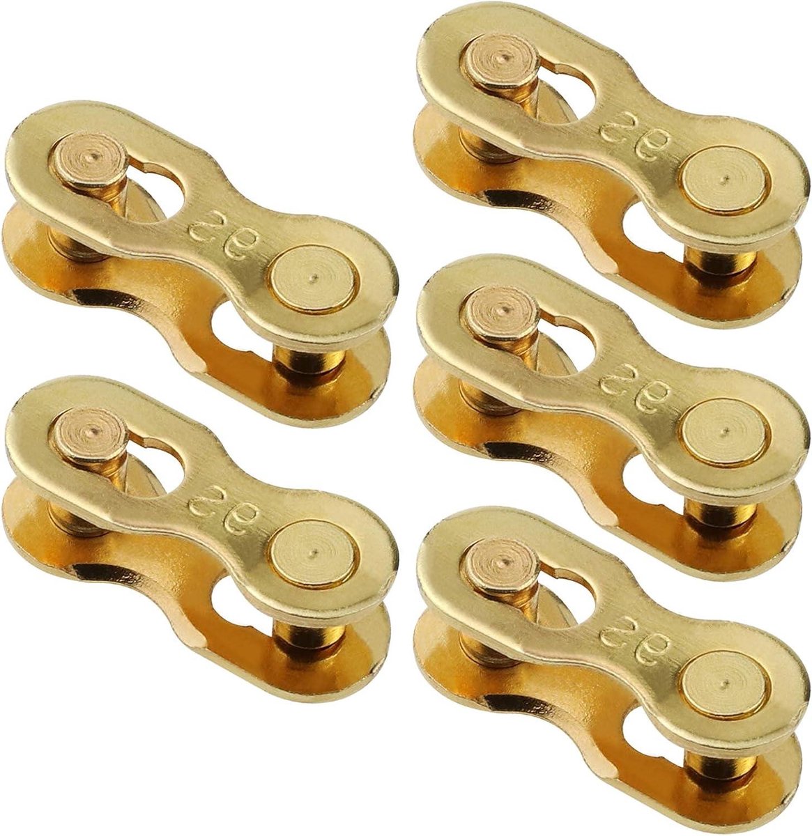 Allecto Plus - Ketting Links voor 9 Speed Chain - Fiets Accessoires voor Mountain en Racefietsen - Snel Monteren/Demonteren - Goud/Mangaan Staal