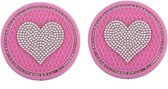 Allecto Plus - Set van 4 auto ronde liefdesonderzetters - Roze - Anti-slip - Universeel auto interieur accessoire - 70 mm doorsnede.