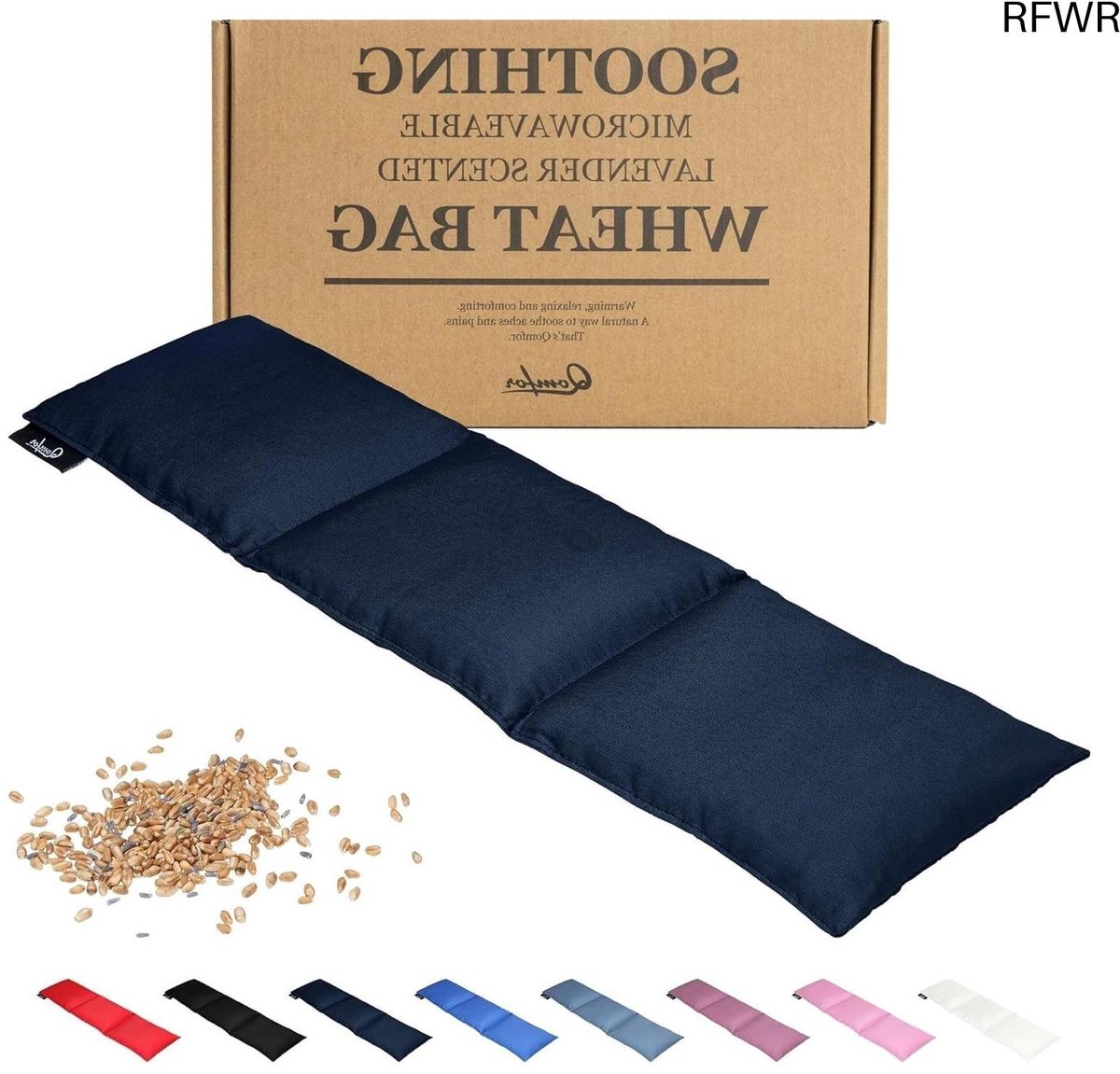 RFWR® Grote Katoenen Pittenzak - Opwarmbare Zak met Lavendel en Tarwe voor Pijnverlichting - Geschikt voor Nek, Schouders en Rug