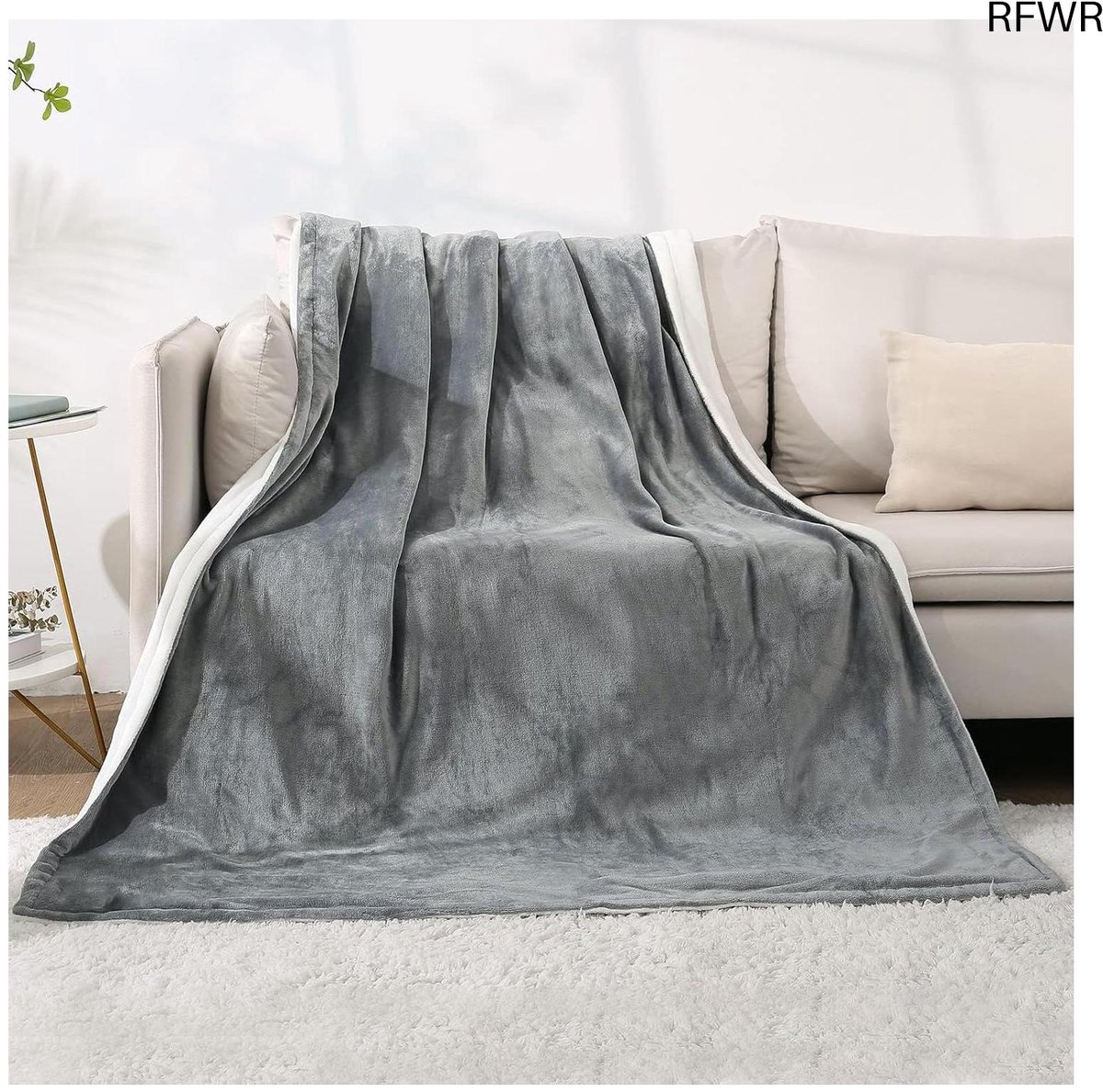 RFWR® Verwarmde deken met automatische uitschakeling en 4 warmtestanden, 180 x 130 cm