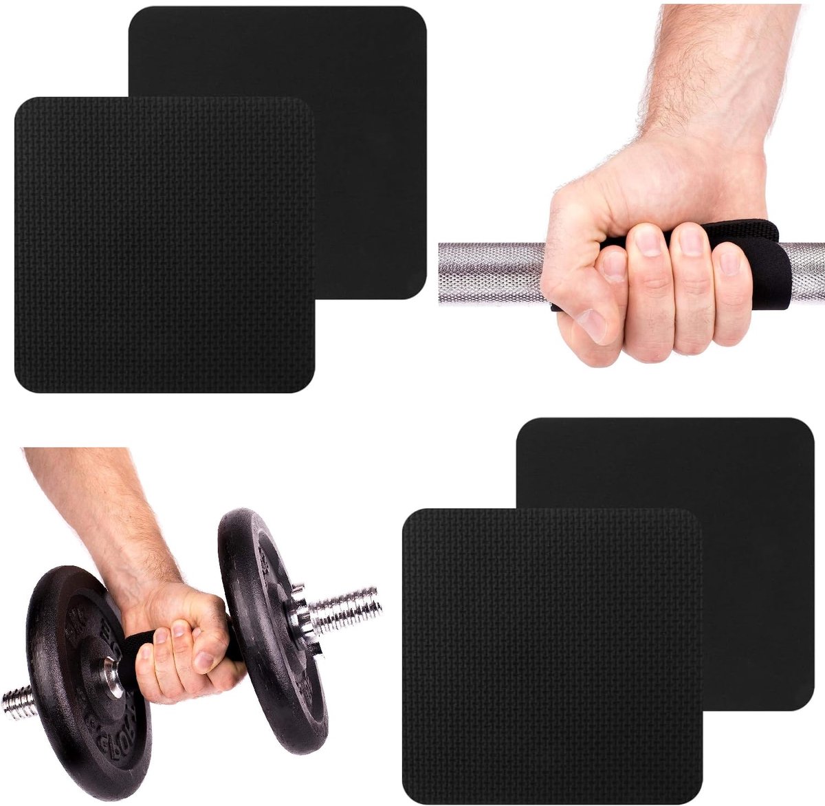 Sterke Grip-Pads voor Klimmen en Fitness - Set van 4 - Zwart - Neopreen
