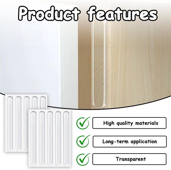Transparante siliconen bumperpads 6x2mm, 300 stuks zelfklevende