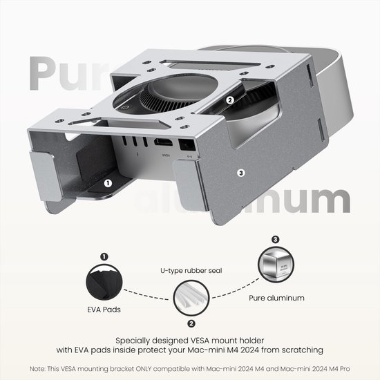 Extra Houder Voor Monitorhouder VESA 75/100 Kolom Voor Mobiele Werkplek Jungheinrich Wmd  1104063  1000x1000  P