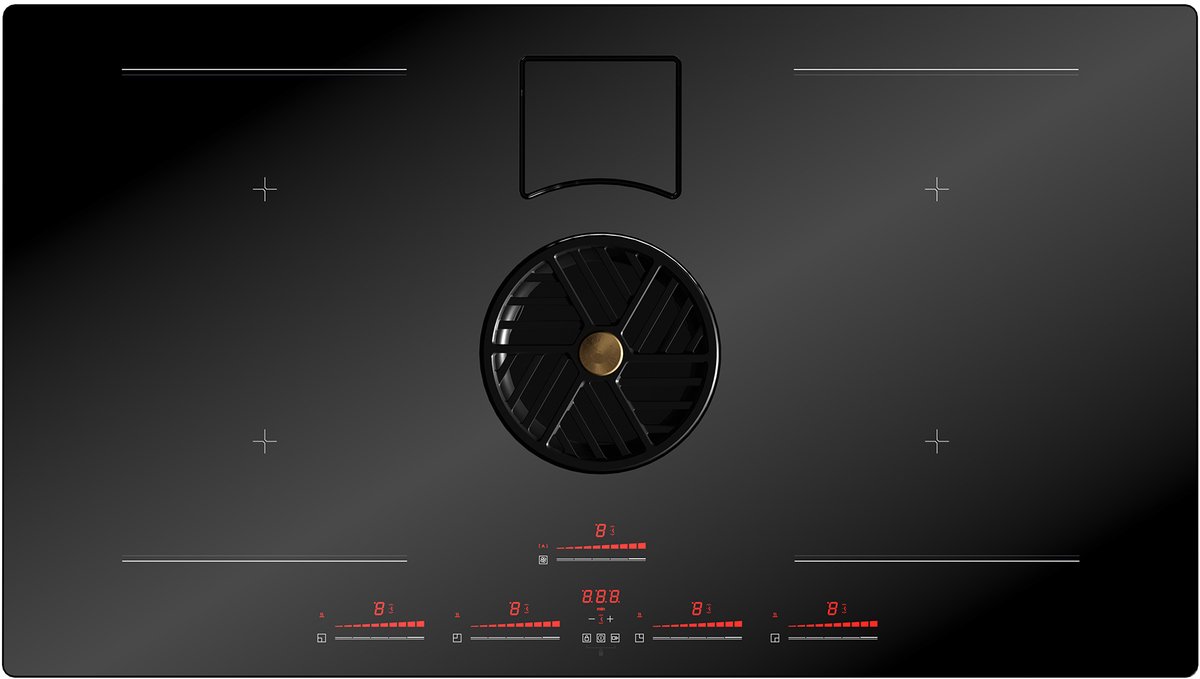 Bertazzoni P804ICH2M37NT kookplaat Zwart Aanrecht 80 cm Inductiekookplaat zones 4 zone(s) Inbouw afzuigkap