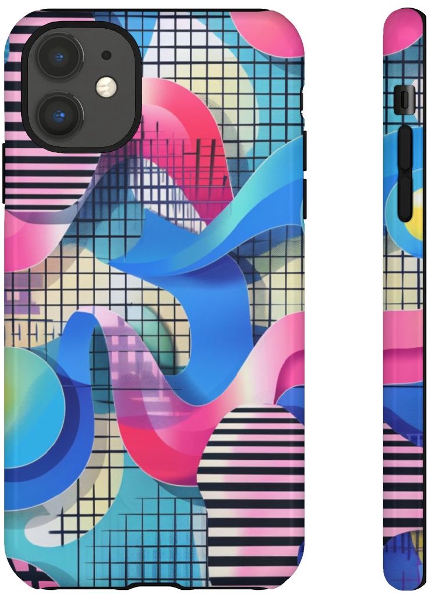 Kleurrijk Abstract Geometrisch Patroon – Telefoonhoesje Geschikt voor iPhone 11
