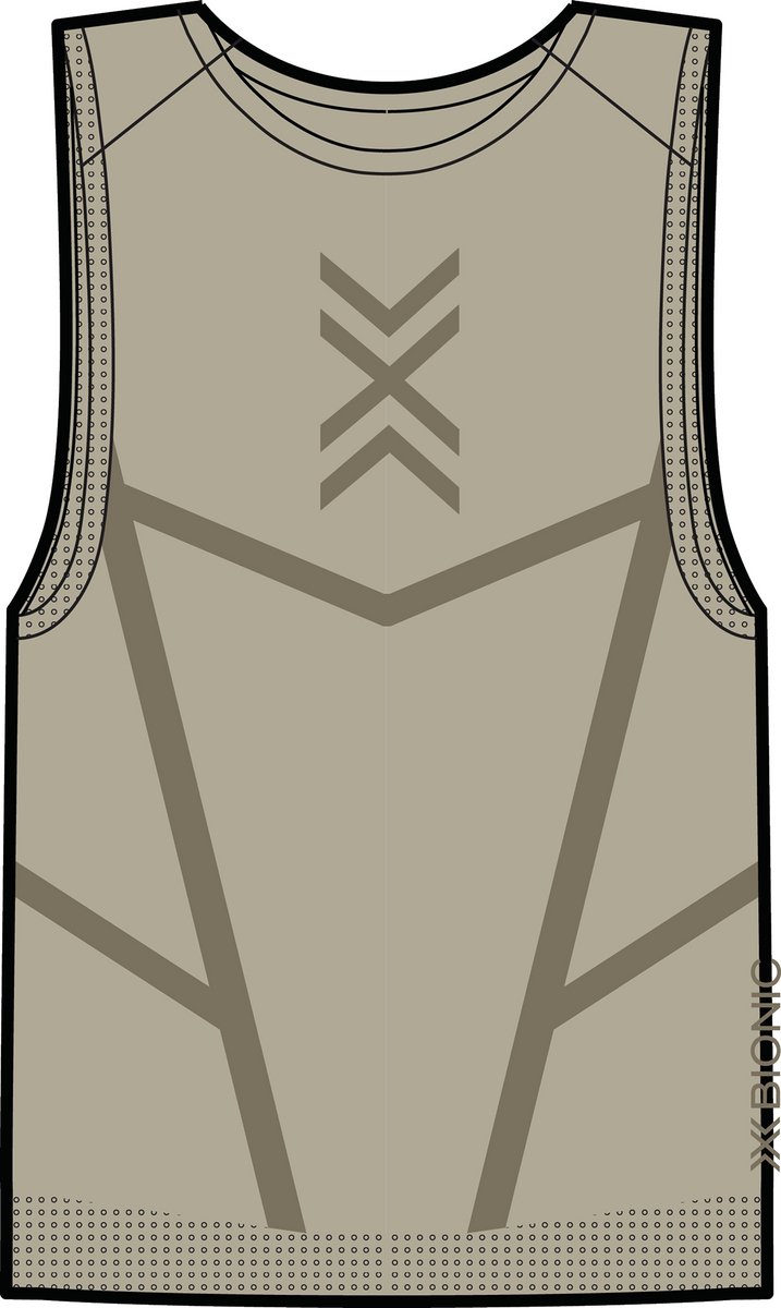 X-Bionic Xceed Run Tanktop Heren Sand/Dark Sand - XXL