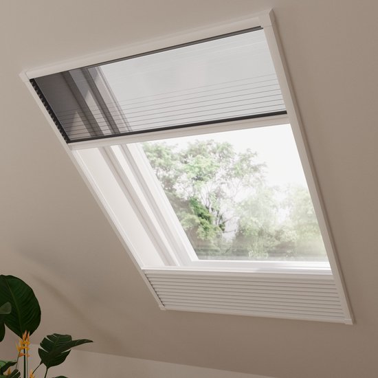 Store plissé moustiquaire Skylight Multi Blackout White 80 x 120