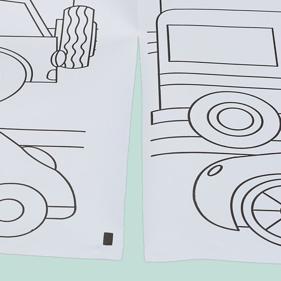 coloriage nappe - lot de 2 - 3 m - op rol - papier - dinosaures