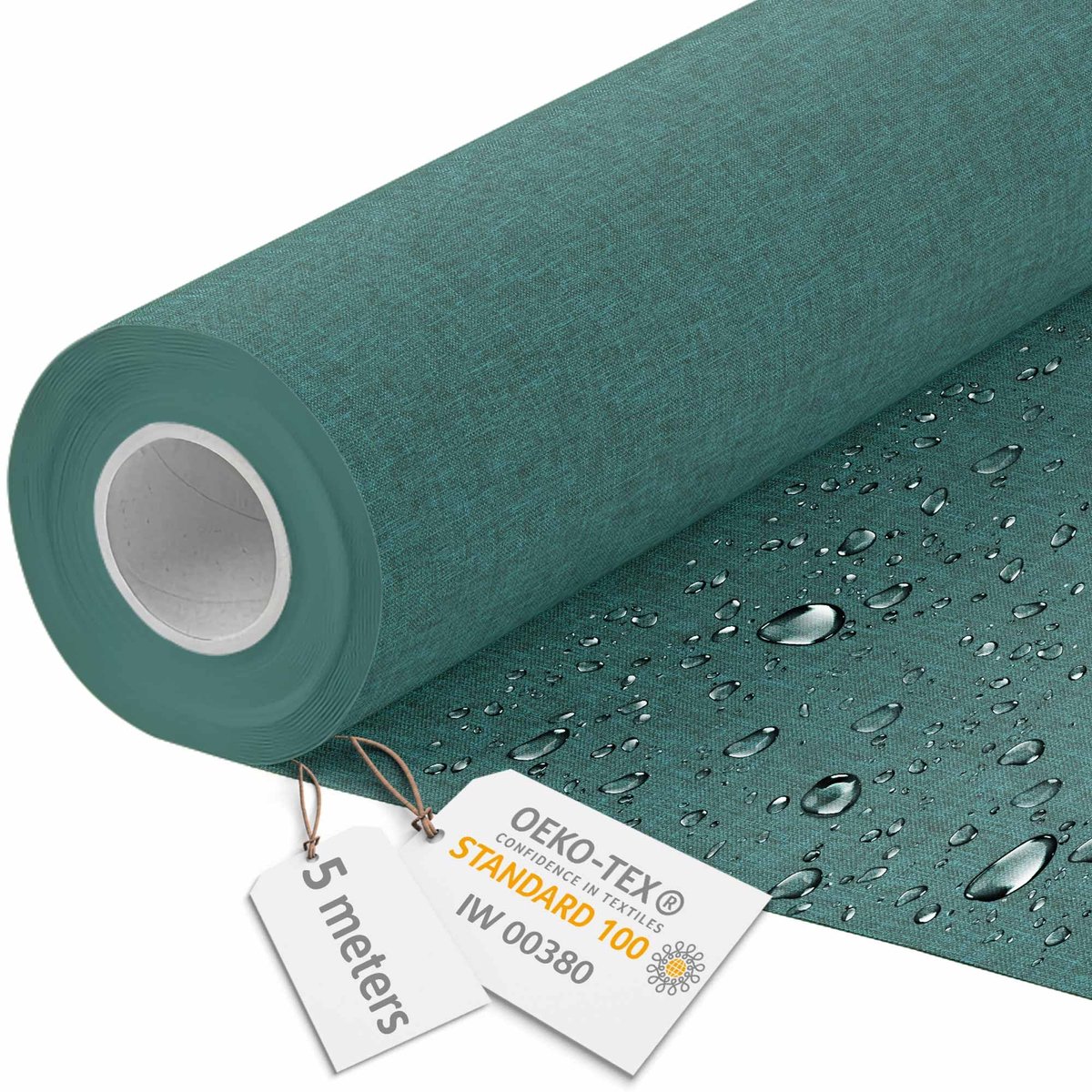DreamRoots Canvas Waterdicht - Meubelstof per meter, Imitatie Plat 160 cm breed - Waterafstotende stof 220 g/m2 600D - Zonneschermstof Waterdicht per meter, Sea Abyss 5M