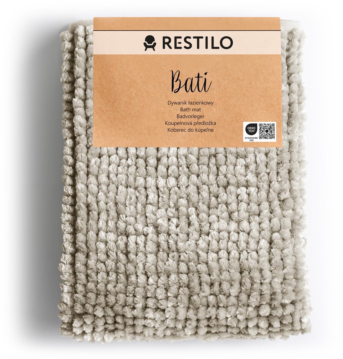 RESTILO badmat 60 x 90 cm badmat antislip Bati Beige