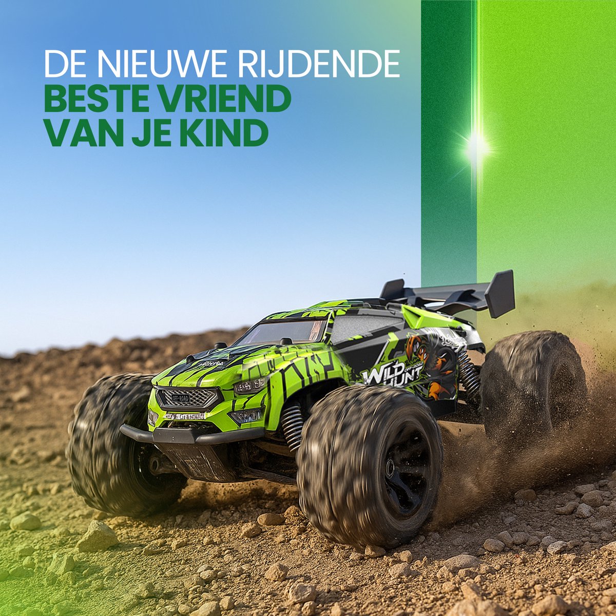 Synergyx® Bestuurbare Auto - RC Afstandsbestuurbare Raceauto met 2 Accu's - Speelgoed voor Jongens & Meisjes - voor Binnen & Buiten - Radiografisch Afstandbestuurbaar - Auto Bestuurbaar - Volwassenen & Kinderen — afbeelding 3