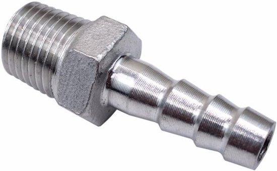 Slangschors Roestvrij Staal SS304 Mannelijke schroefdraad koppelingsaansluiting BSP - 1/8-1/2 1/4 x 10mm - ZILVER - voor verschillende buizen - nodig . van Parker — afbeelding 5