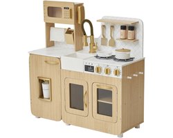 Teamson Kids Cyprus Houten Speelkeuken Met Accessoires - Rollenspel Speelgoed - Lichthout