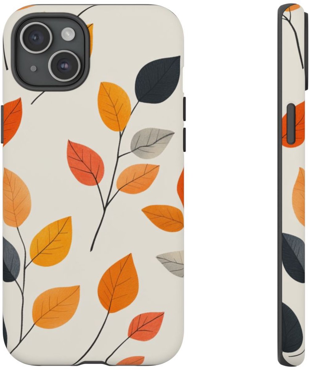 Herfstbladeren Patroon – Telefoonhoesje Geschikt voor iPhone 15 Plus