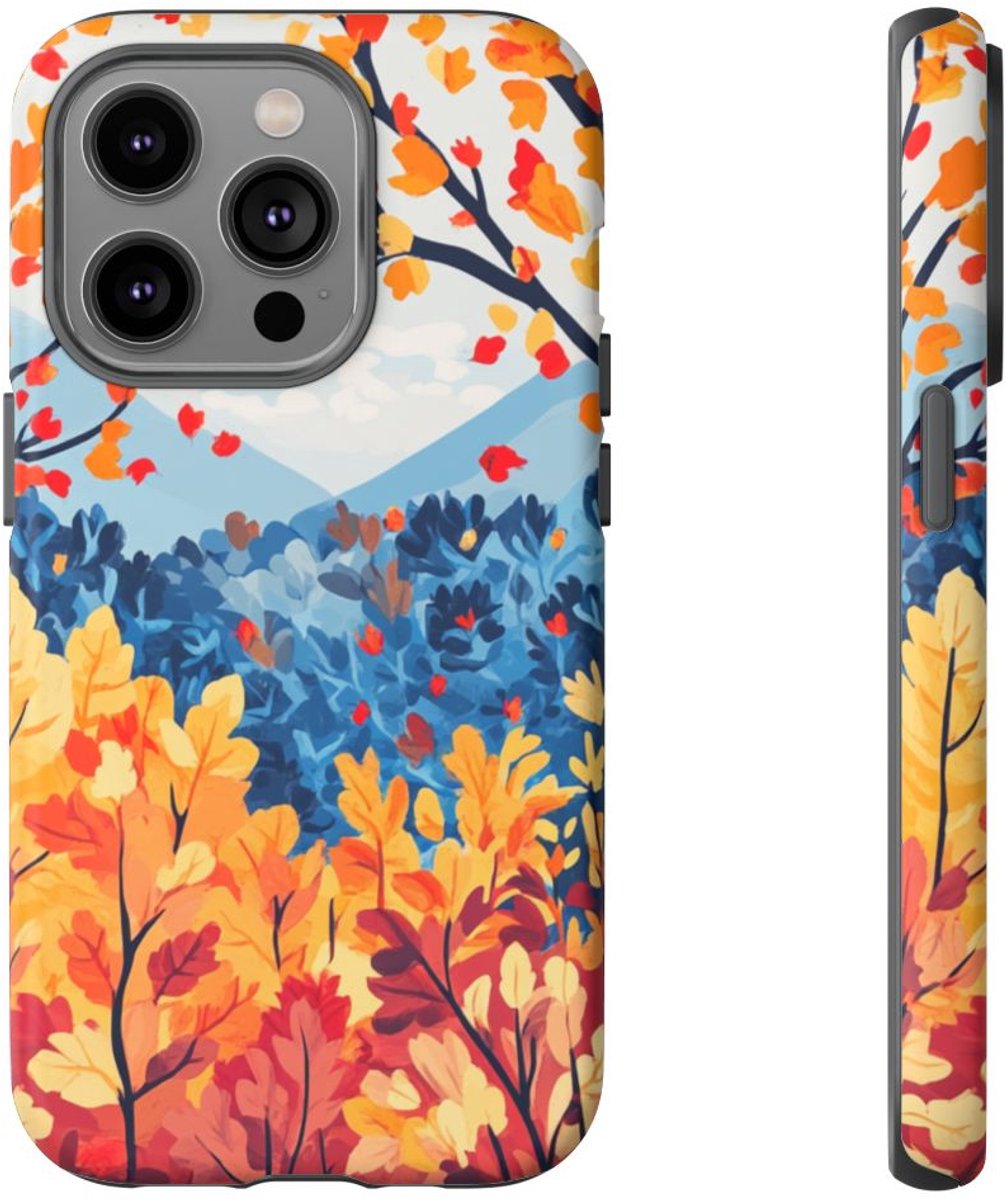 Kleurrijke Herfstbomen en Bladertooi – Telefoonhoesje Geschikt voor iPhone 14 Pro
