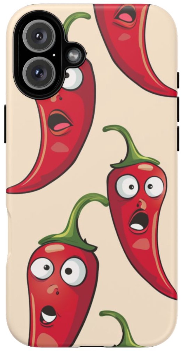 Grappig Rood Chilipeperpatroon – Telefoonhoesje Geschikt voor iPhone 16 Plus