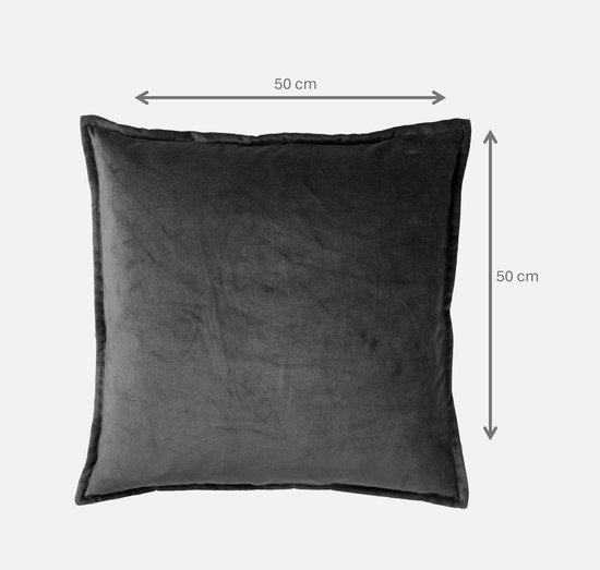 Sierkussen décoratif Dutch Decor Caith 50x50 cm Plum rouge