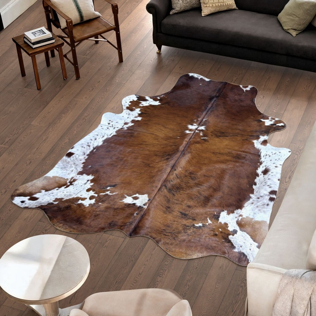 Koeienhuid Vloerkleed - 236 cm x 211 cm - Koeienkleed / Koeienvel / Dierenvel / Dierenhuid Tapijt