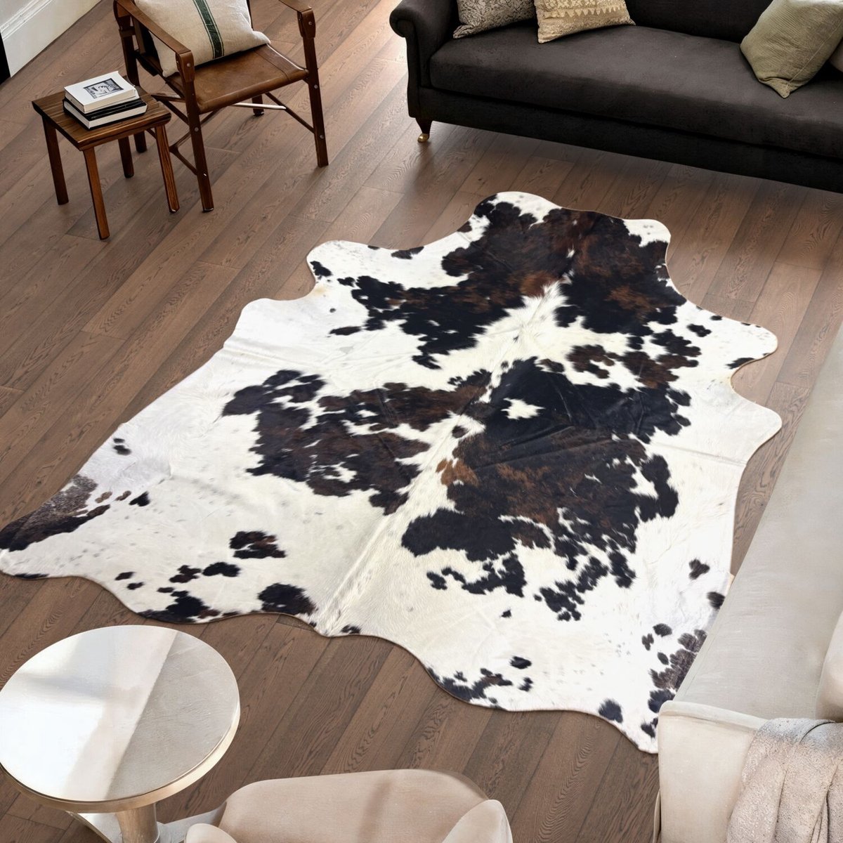 Koeienhuid Vloerkleed - 242 cm x 220 cm - Koeienkleed / Koeienvel / Dierenvel / Dierenhuid Tapijt