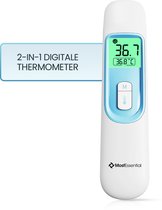 MostEssential 2-in-1 Digitale Koortsthermometer - Oorthermometer – Thermometer Voorhoofd & Lichaam - Koortsthermometer voor Volwassenen, Kinderen en Baby's - Contactloos - 20D