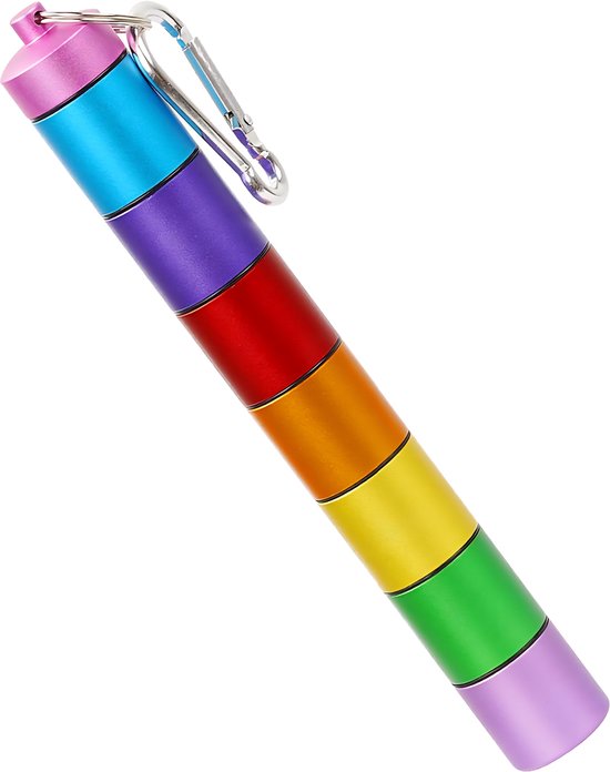 Pilulier Somstyle 7 jours - Boîte à médicaments étanche - Multicolore