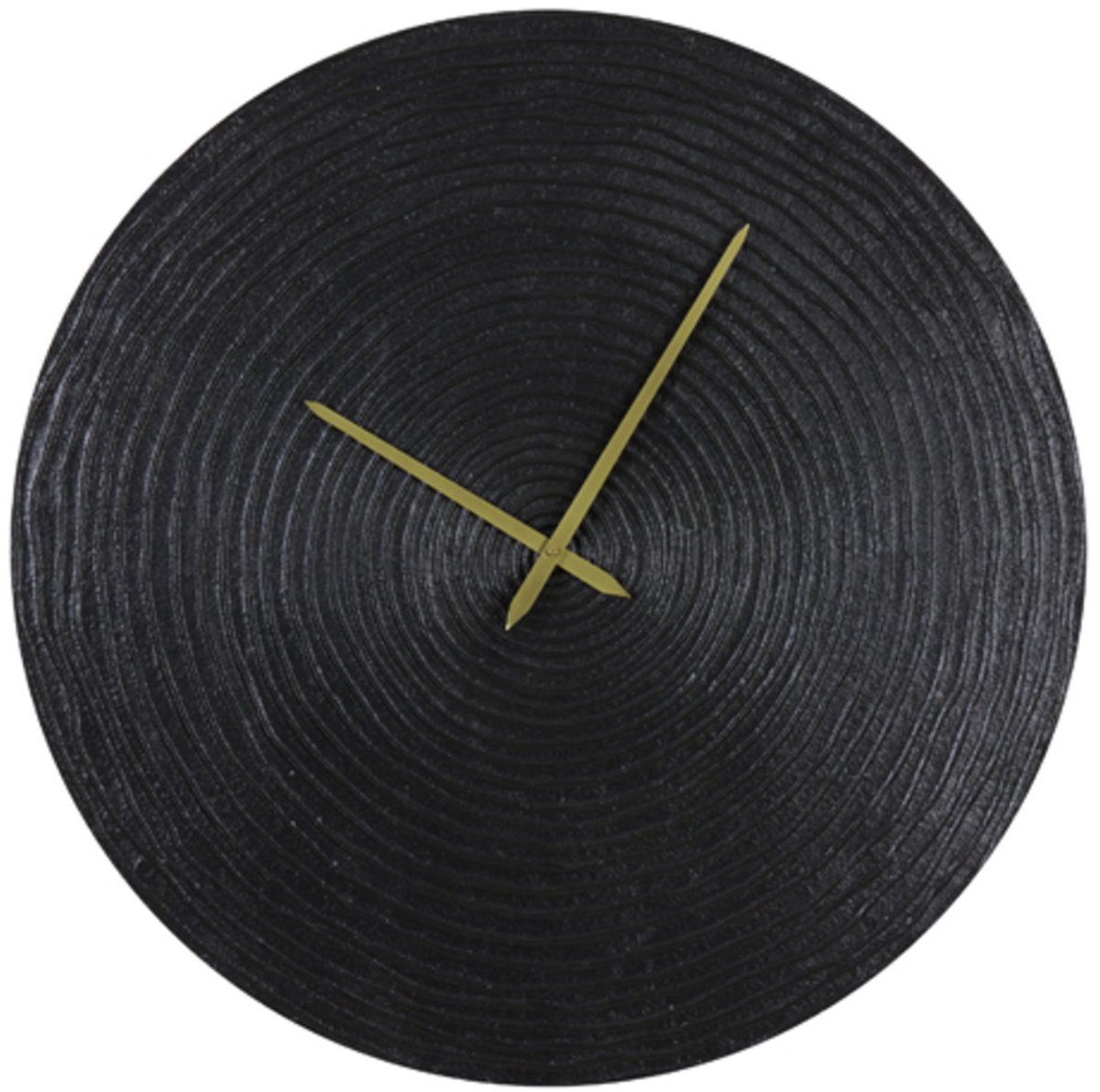 Klok CERVINO - 58x2x58cm - Zwart