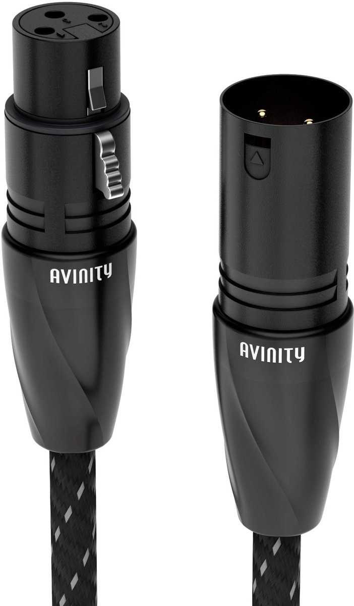 Avinity Audiokabel, XLR-stekker - XLR-koppeling, stof, verguld, 0,5 m