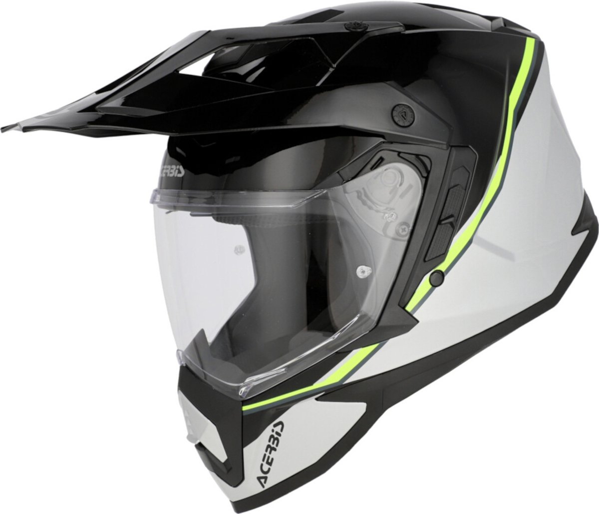 Acerbis Assault Graphic Mat Zwart Geel Adventure Integraalhelm - Helm
