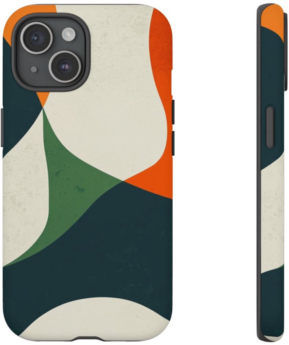Abstracte Organische Vormen – Telefoonhoesje Geschikt voor iPhone 15
