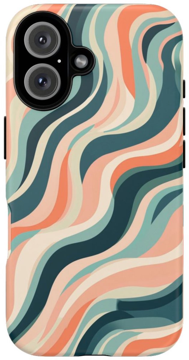 Zwevende Pastelstrepen – Telefoonhoesje Geschikt voor iPhone 16