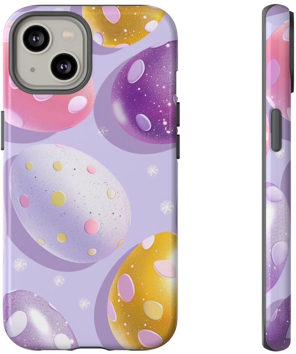 Glanzende Paaseieren met Stippenpatroon – Telefoonhoesje Geschikt voor iPhone 14