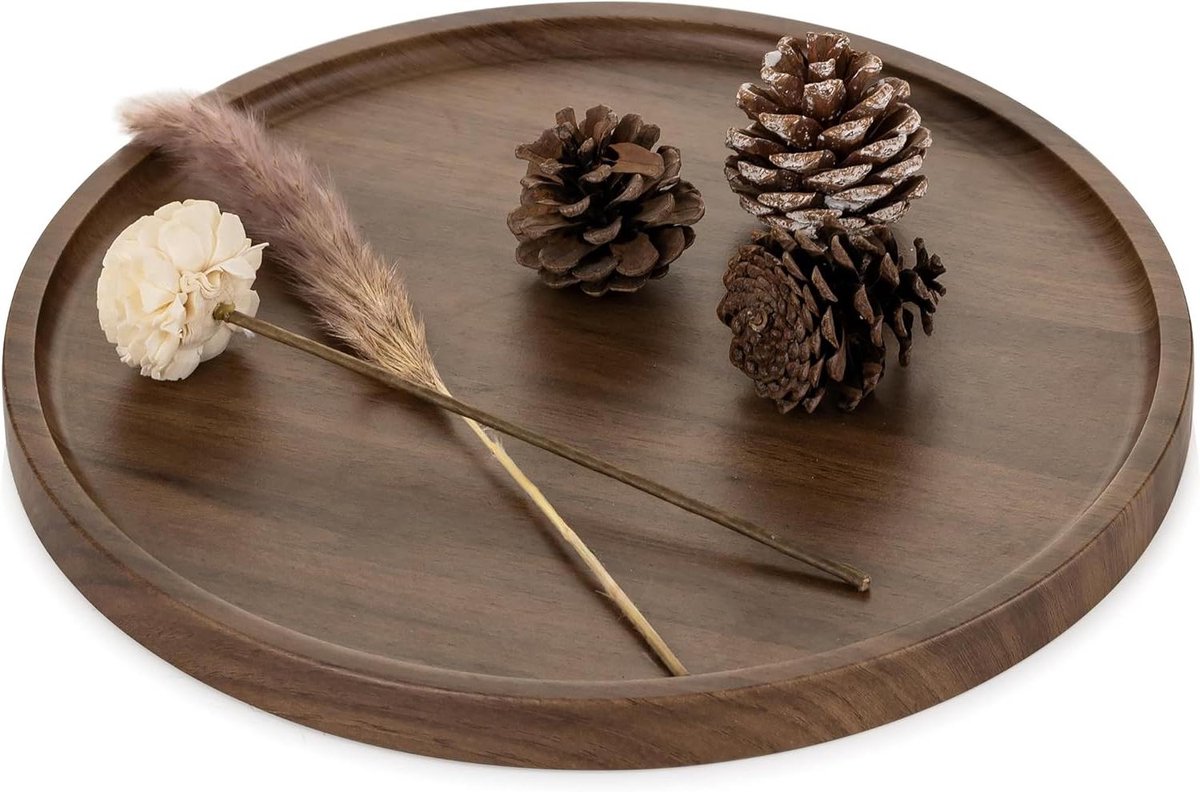 Walnoot Houten Dienblad Rechthoekig Huishoudelijk Thee
