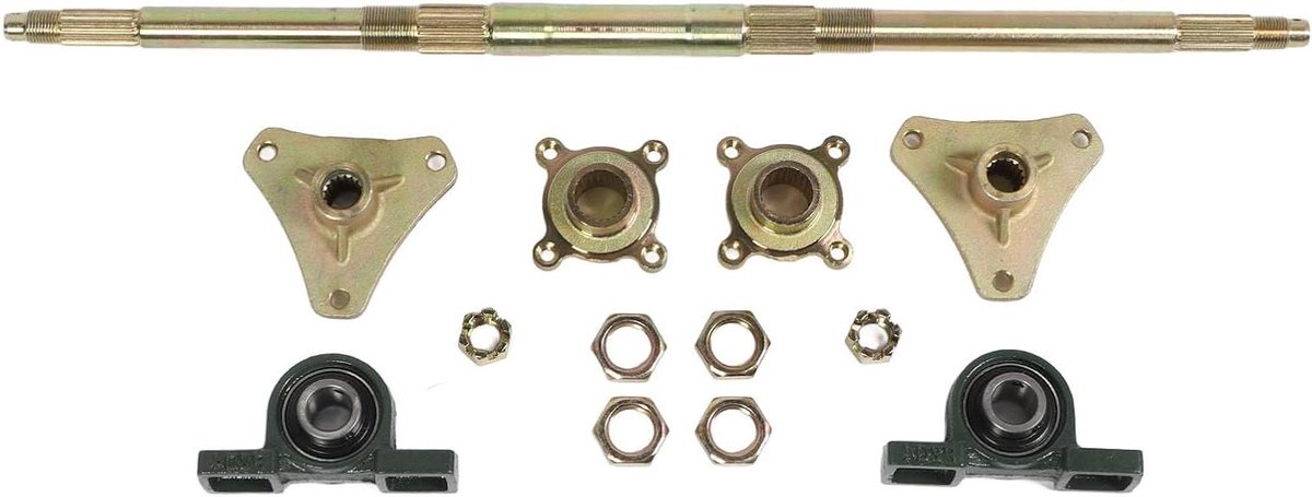 Allecto Plus - Achteras Kit voor Go Karts - 24 Inch - Ideaal voor ATV's en Drift Trikes - Zware Constructie - Complete Doe-het-zelf-kit