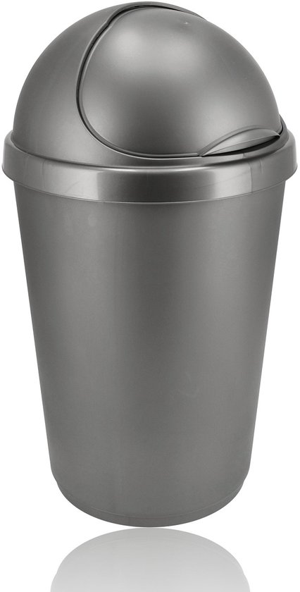 Afvalemmer 50 ltr met schuifdeksel zwart - online kopen? | Korting tot 41