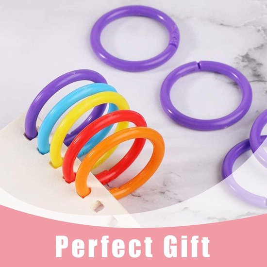 40Pcs Binding Rings, 25mm/50mm Book Rings Loose Sheets, Leaf Binder Ring Metal Book Rings Loose Book Ring Keychain Rings Binder Silver Loose Leaf For Keychains Scrapbook Album