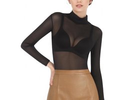 Mesh Top met Lange Mouwen - Transparante Dames Top voor Feestjes - Festival Kleding - Casual Stijl - Damesmode - Trendy Top met Mesh - Comfortabel en Stijlvol Mesh Top met Lange Mouwen - Transparante Dames Top voor Feestjes - Festival Kleding - Casual Stijl - Damesmode - Trendy Top met Mesh - Comfortabel en Stijlvol