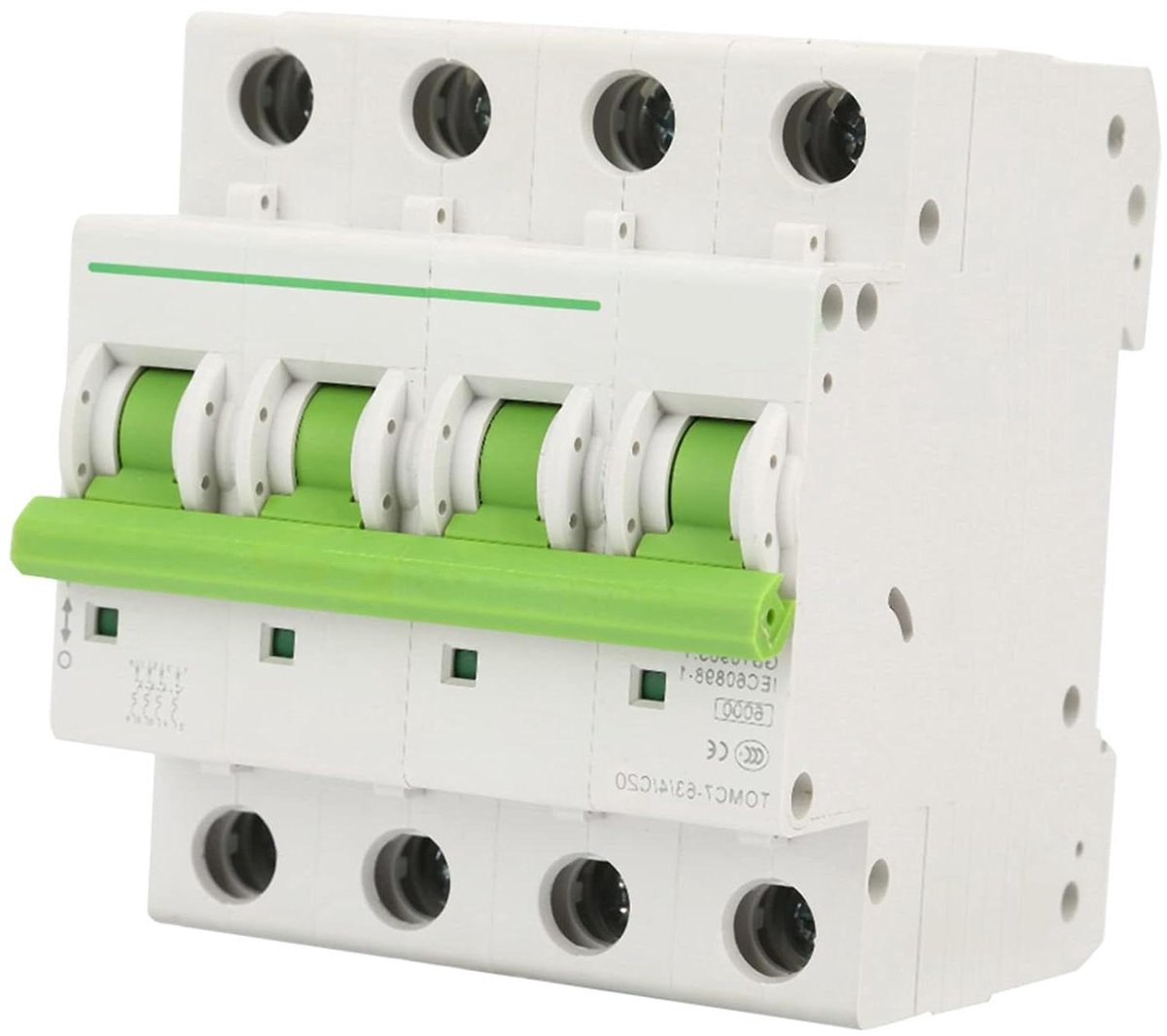 Allecto Plus - Elektrische Stroomonderbreker voor Huishoudelijk Gebruik - 4 Polen - Miniatuur Schakelaar met Lekkagebescherming - 20 Ampère