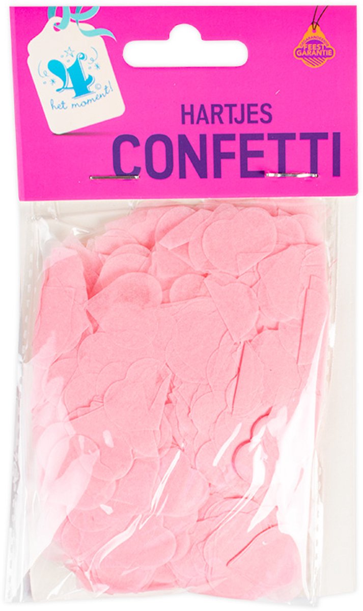 Verpakking hartjes confetti | roze | papier | 2x ca. 100 stuks