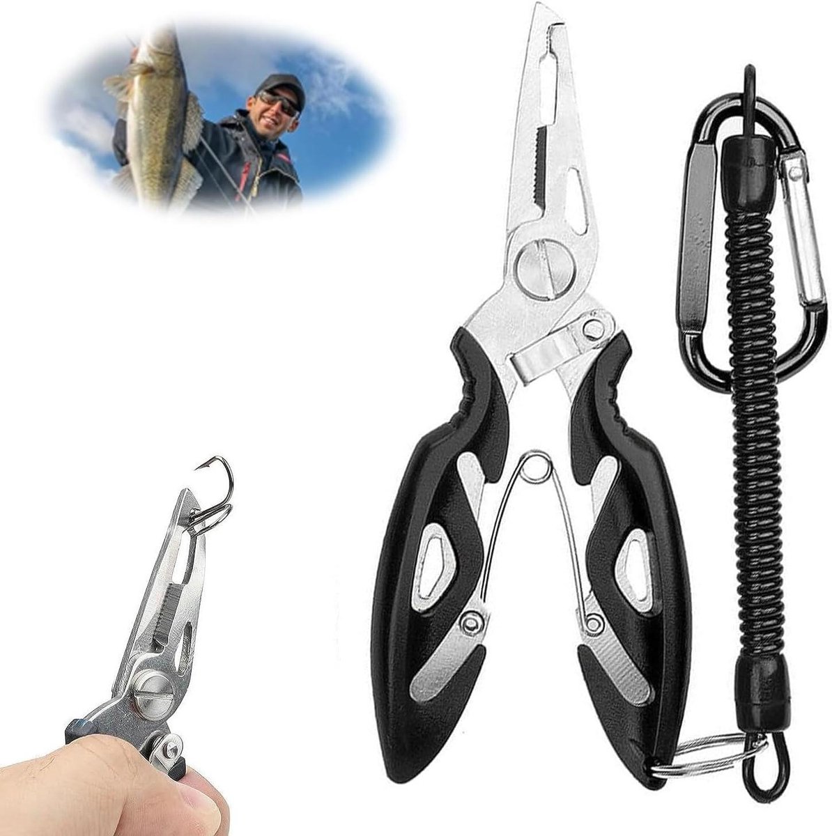 Allecto Plus - Multifunctionele hengeltang voor beginners outdoor vissen - Lichtgewicht roestvrij ontnagaargereedschap