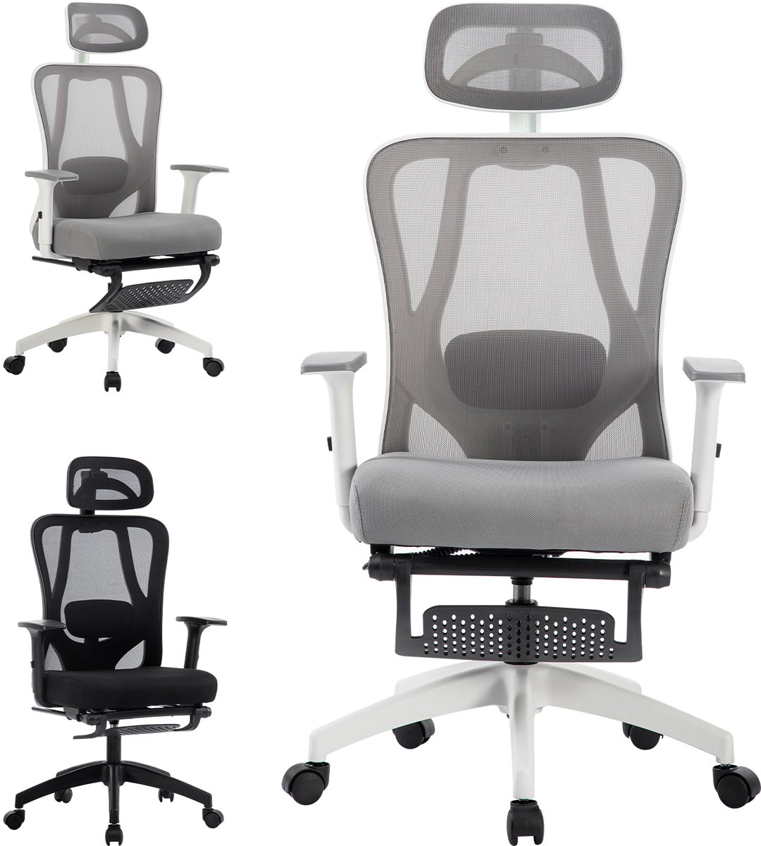 OFMOTRA Bureaustoel - Verstelbare hoofdsteun, armsteun, - OFMOTRA - €99,99