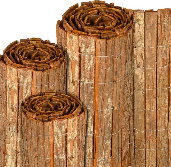 Paravento In Corteccia Naturale SolVision R63 - 200x300 Cm, Protezione Privacy Per Balconi E Giardini, Resistente Alle Intemperie