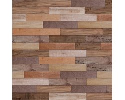 Unyqoos® Zelfklevend Bruin Houtlook Behang voor Meubelrenovatie en Interieurdecoratie (44 x 300 cm)